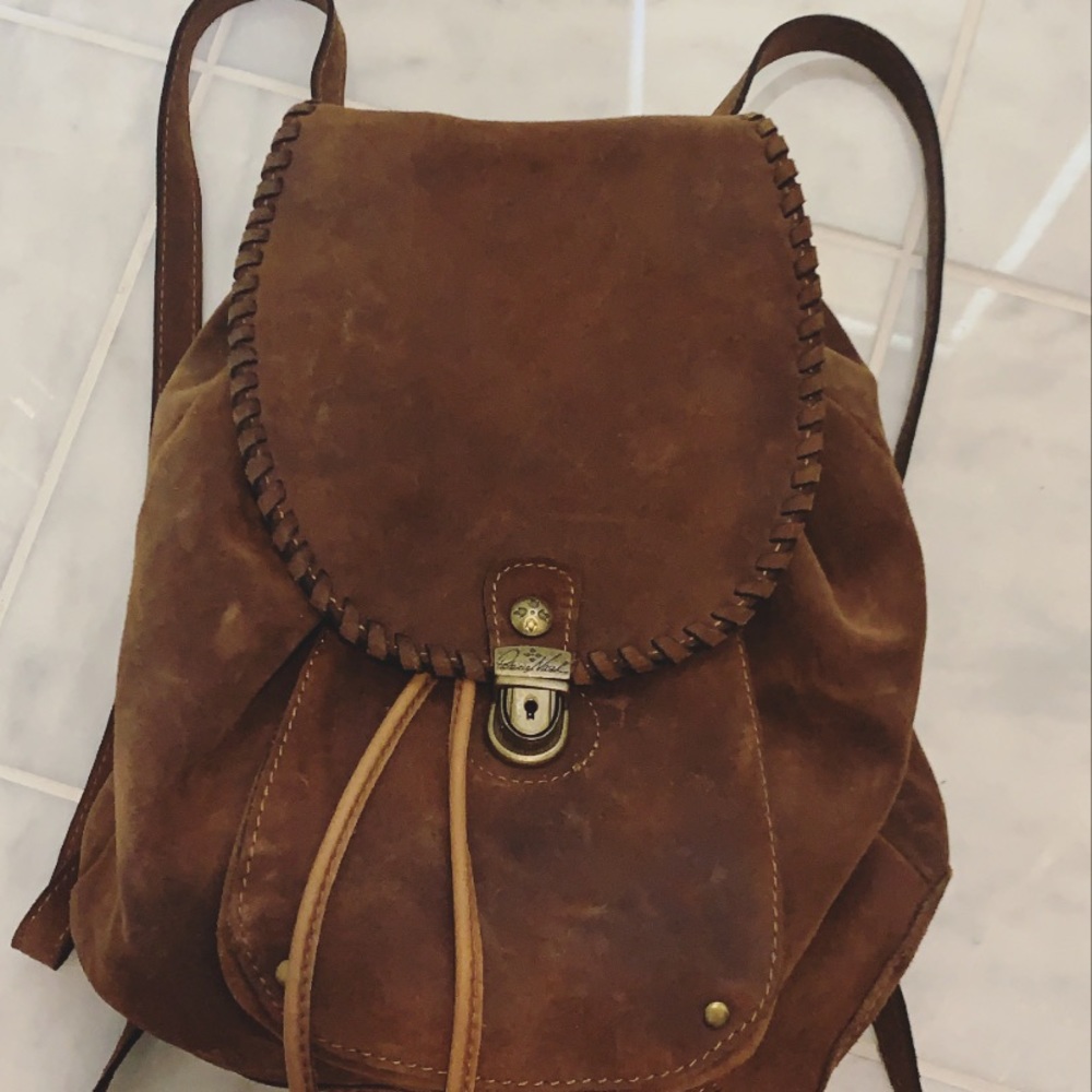 Patricia Nash Italian Burnished Suede Backpack